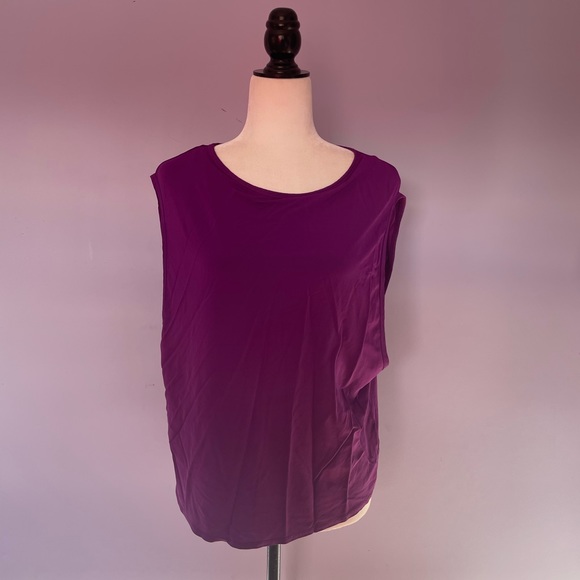 Helmut Lang Purple Jersey Faint Tank Top - Picture 4 of 5